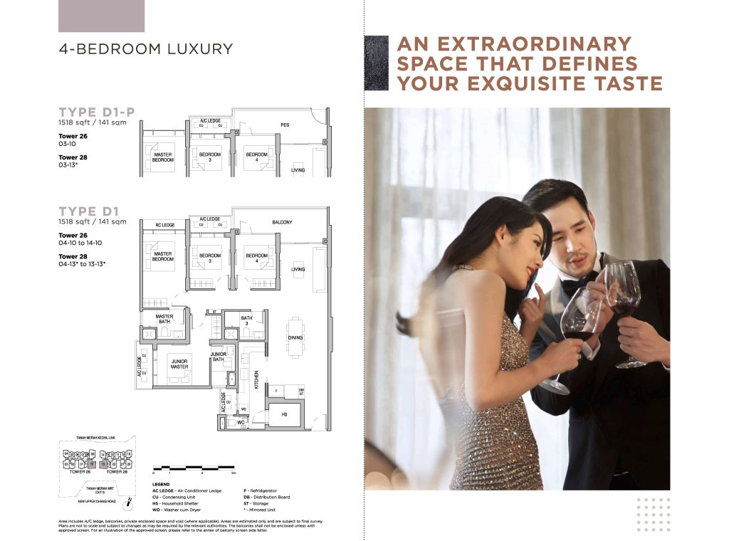 Sceneca Residence Floor Plan 4 Bedroom Luxury