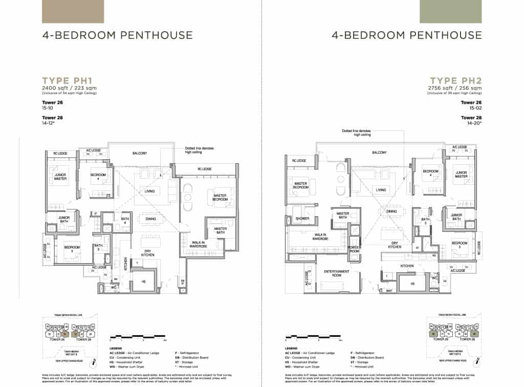 Sceneca Residence Floor Plan Penthouse